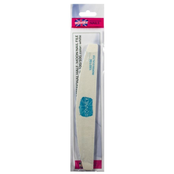 RONNEY - Pilnik do paznokci biały NAILFILE HALF - MOON (100/100) 1 szt. RN 273    ZO NEW